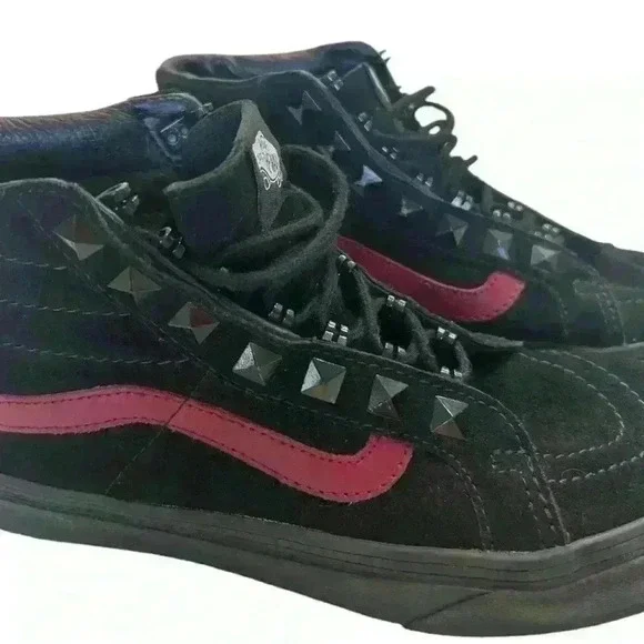 Vans Sk8-Hi Shoes With Black Studs Size 7 - Picture 2 of 7
